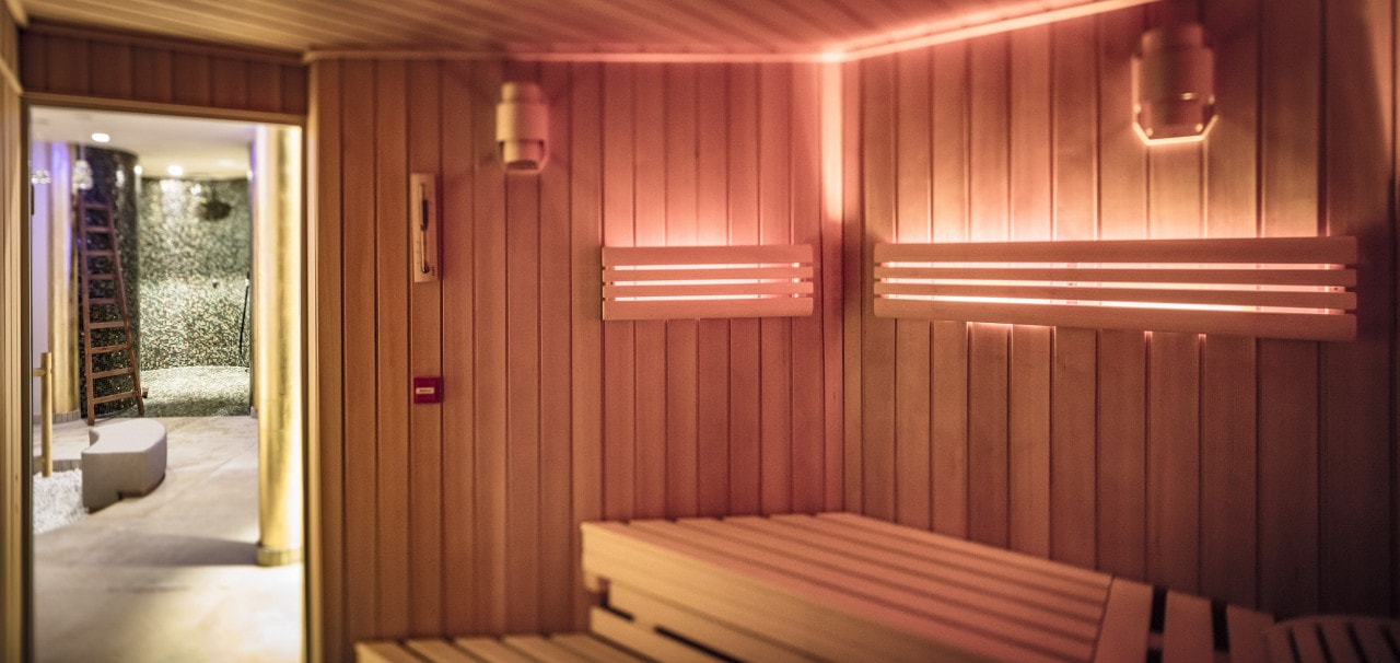 Die Sauna im Schloss Spa.